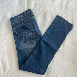 G-Star Raw Midge Saddle Mid Straight Dark Wash Size 27